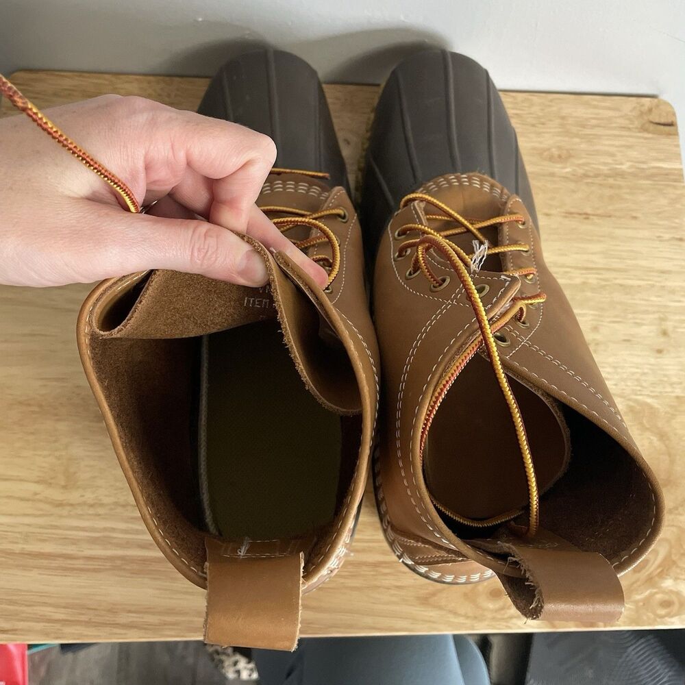 NEW LL Bean Boots Mens Size 12 W - Waterproof Leather Made In USA - Picture 5 of 7